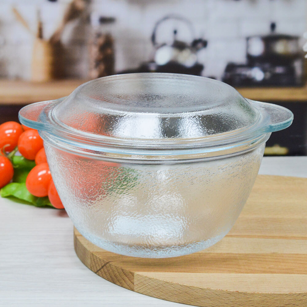 Форма жаропрочная 1,2л 18см h12,5см с крышкой "Горшочек"