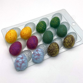 Форма пластиковая Яйца фэнтези 40 мм (12 ячеек)