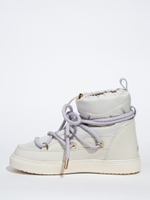 Высокие кеды INUIKII 75102-232 Puffer Print White Purple на меху