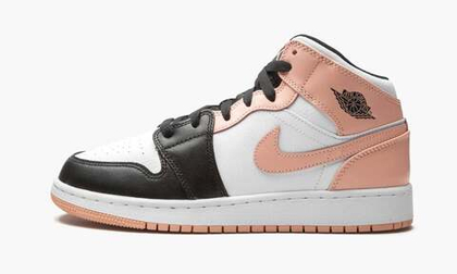 Air Jordan 1 Mid GS "Crimson Tint Toe"