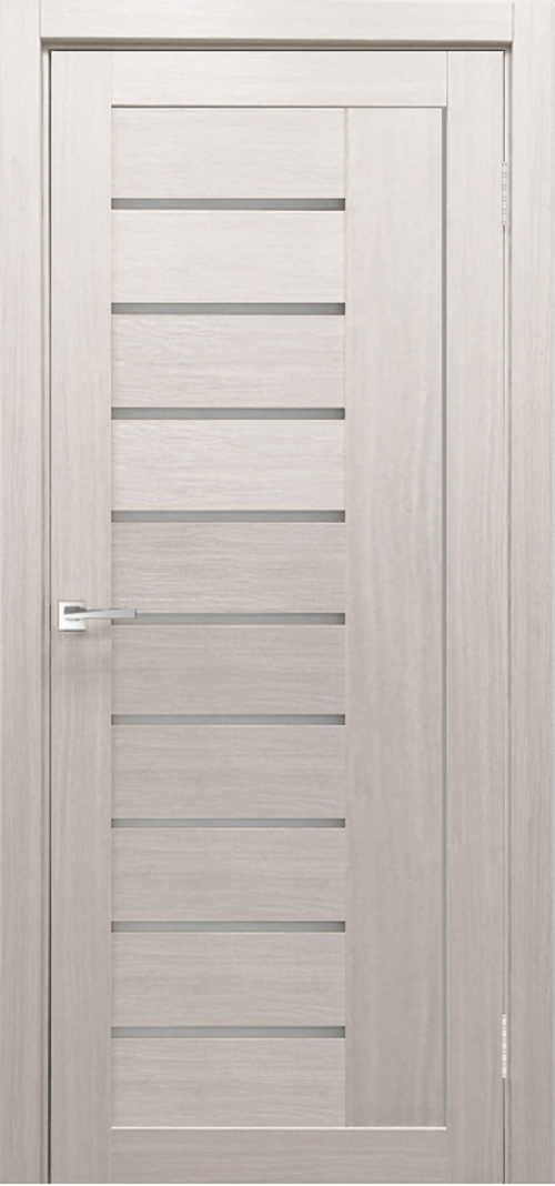 Межкомнатная дверь Y-4 / Цвет тон Белая лиственница / Остекление "Сатинат белое" / Двери Верда