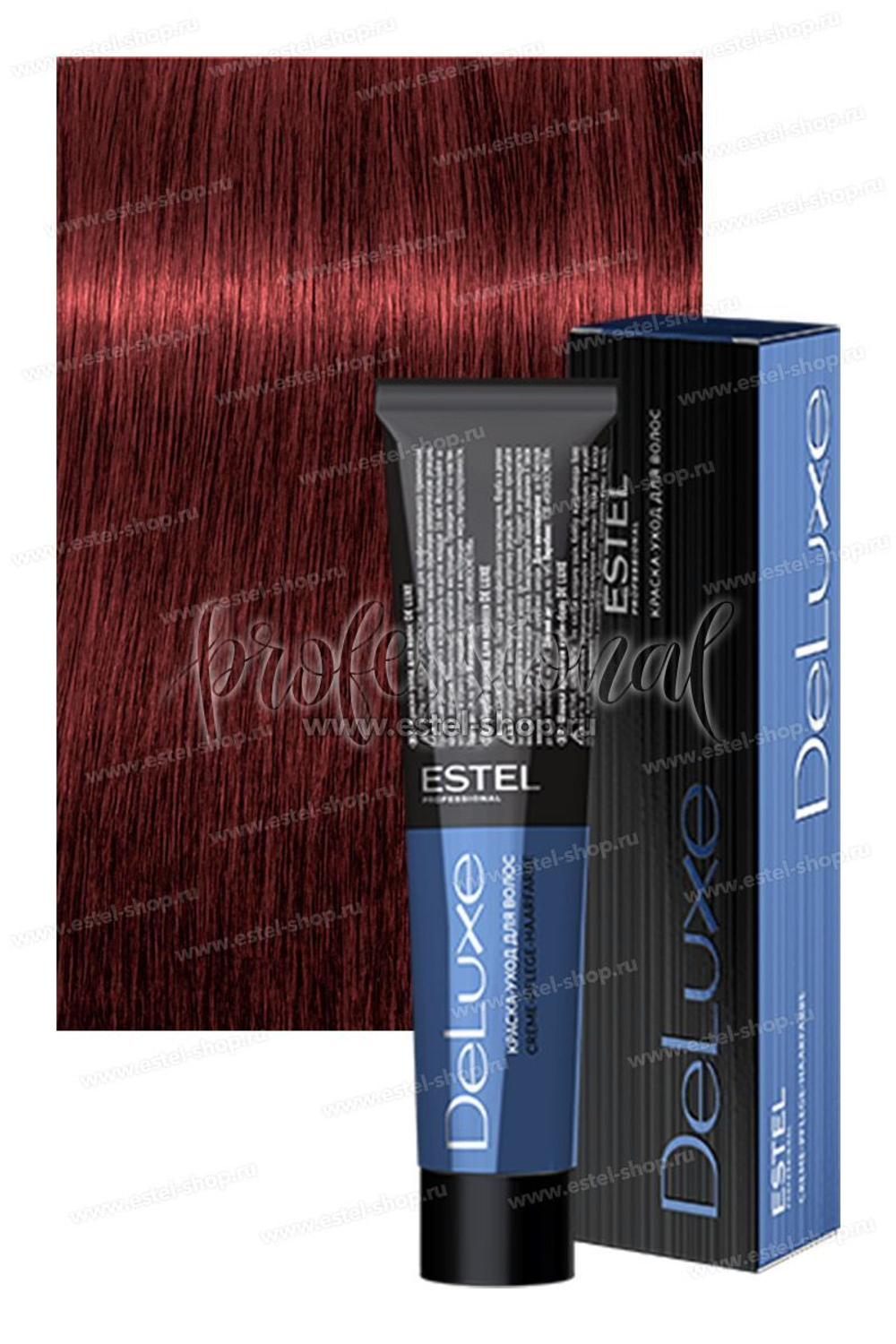 Estel DeLuxe 6/50 Темно-русый красный для седины 60 мл