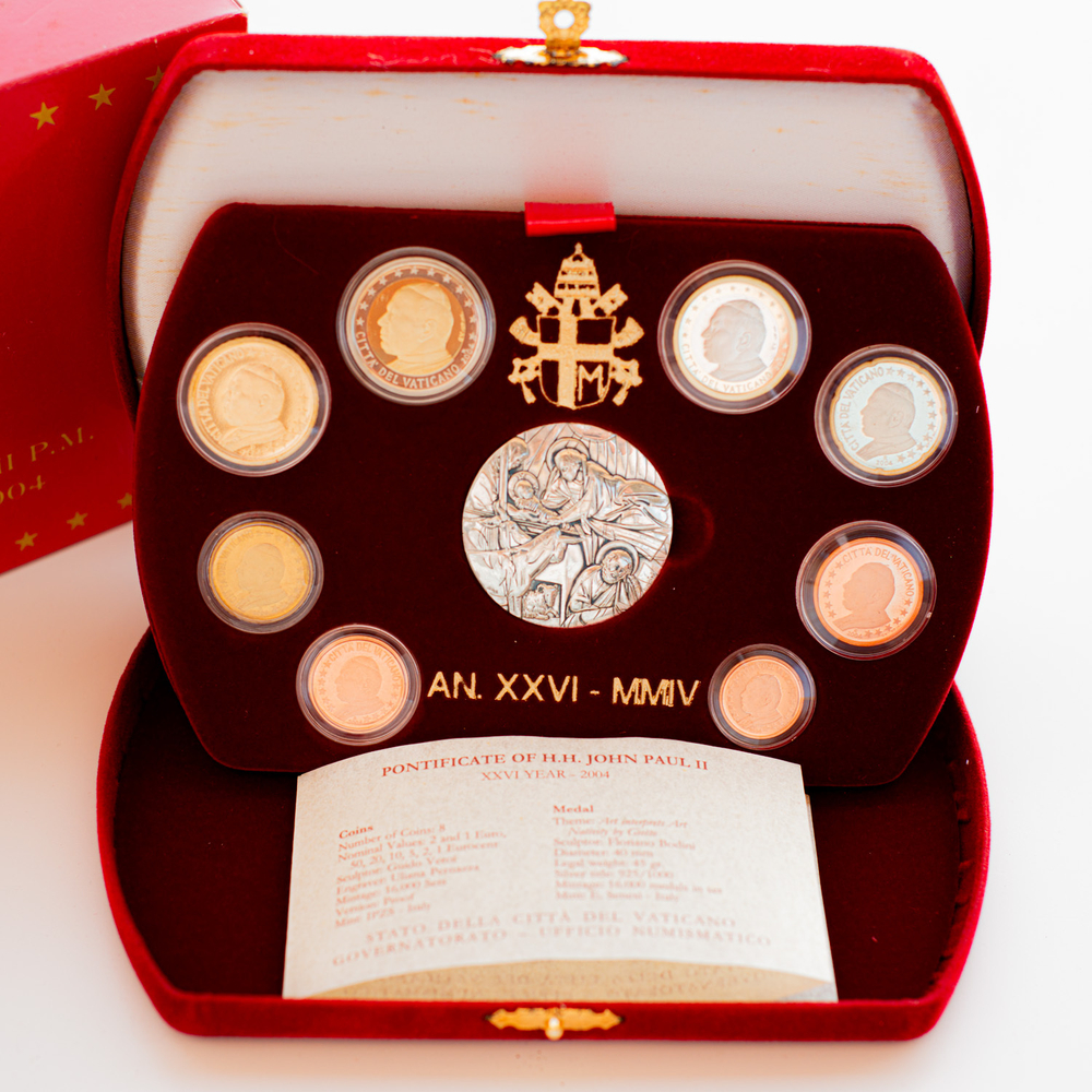 Vatican City 2004 Proof Coin Set – John Paul II with Silver Medal