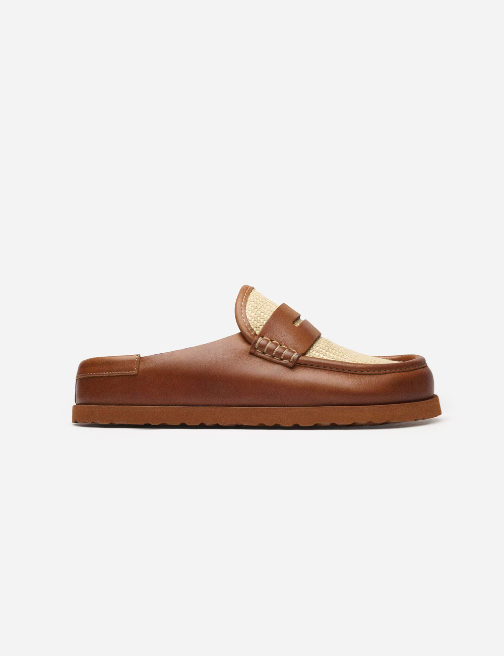 Birkenstock 1774 Naples Wrapped Natural Leather Oiled " Ginger Brown Raffia"