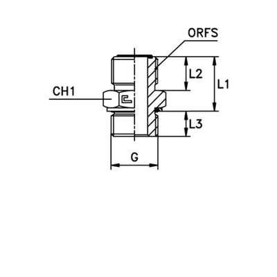 Штуцер FH D16 ORFS 1 - BSP 1/4