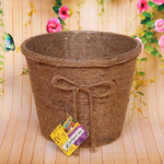 Кашпо плетеное 19*15см «IDEA» со вставкой,цвет пшеничный ДоброСад