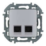 INSPIRIA Розетка 2хRJ45 6 UTP алюминий 673842