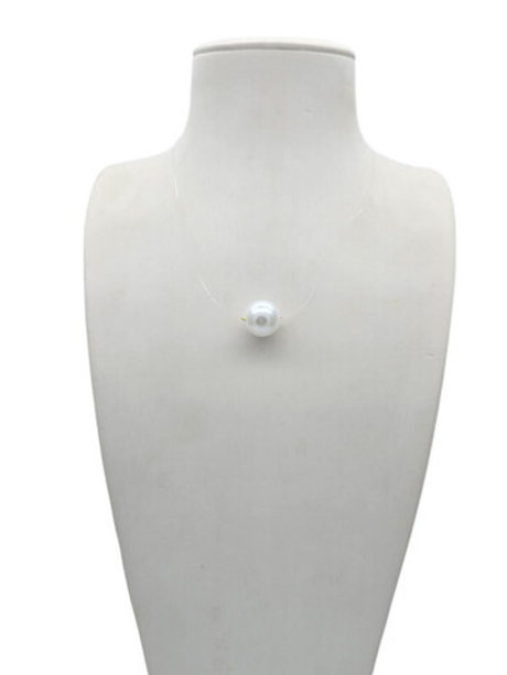 91002699 Колье Роман с камнем (бел-14 мм)