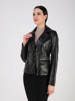 Кожаная куртка демисезонная блейзер