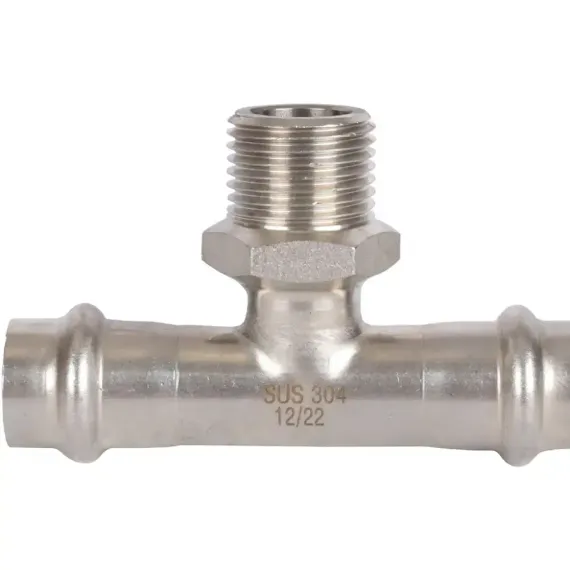 Тройник ROMMER ВПр-НР 22х3/4&quot; нержавеющая сталь 37969