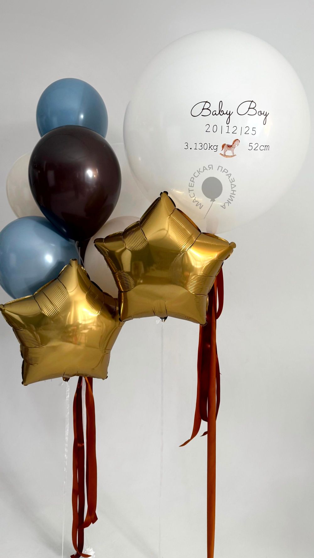 Воздушные шары на выписку для мальчика №8929  Изображение4