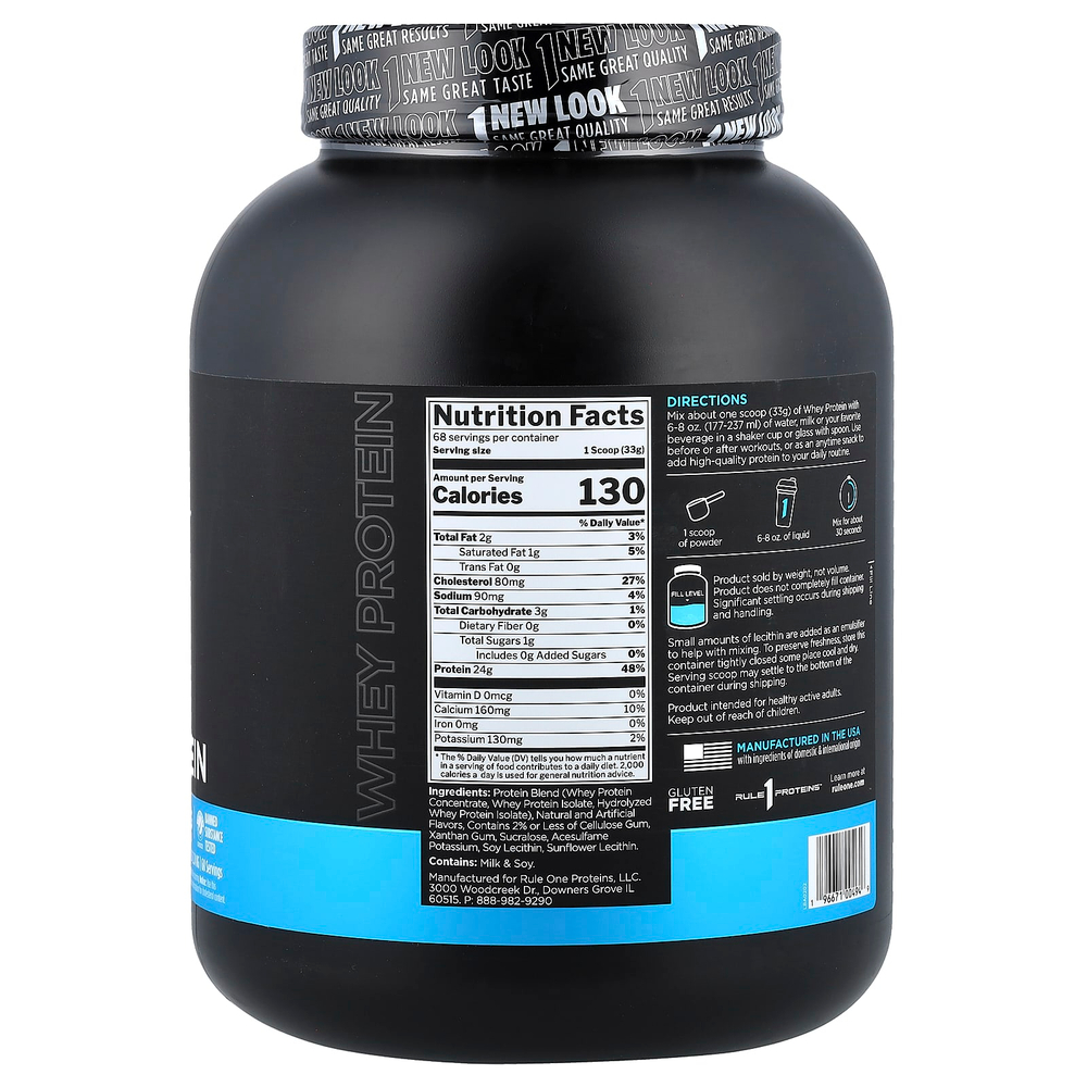 Rule One Proteins, сывороточный протеин, со вкусом ванильного мороженого, 2,24 кг (4,95 фунта)
