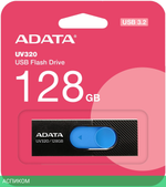 USB Flash-накопитель A-Data AUV320-128G-RBKBL 128GB черный/голубой