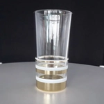 Набор 6 стаканов, 230мл Line Gold+краска