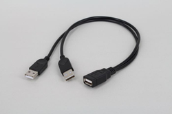 USB разветвитель 2.0 1 гнездо на 2 штекера