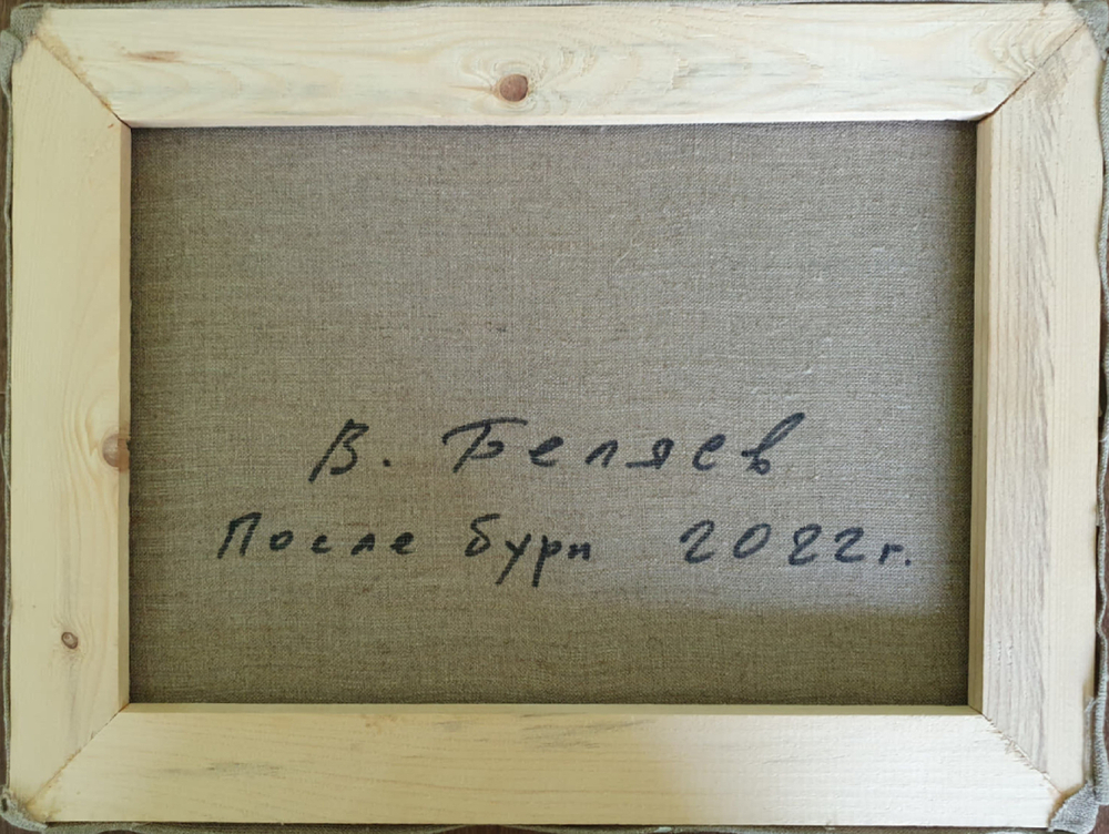 Беляев В.В. После бури. Холст, масло. Россия, 2022 г. 30х40 см.