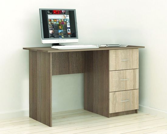 Стол письменный СИТИ-1 ясень шимо/дуб сонома