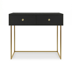 Туалетный столик консоль ROYAL 5311 эко (Черный-Золото-р.золото)