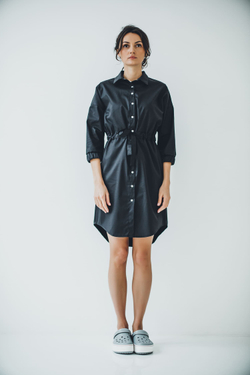 Халат женский м182 toray стретч черный55