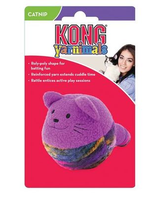 Игрушка для кошек KONG Кот-клубок, с мятой, цвета в ассортименте