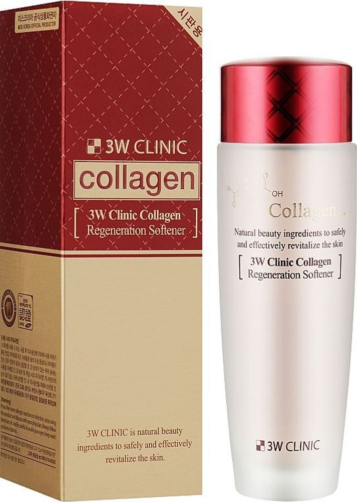 Софтнер для лица 3W Clinic Collagen Regeneration восстанавливающий с колагеном Softener 150 мл