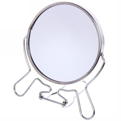 Зеркало настольное в металлической оправе «Модерн» круглое двухстороннее d9,5см