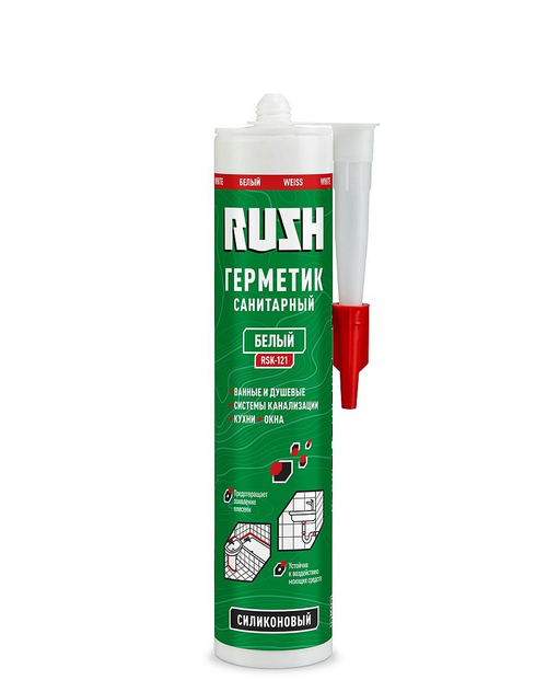 Герметик RUSH RSK-121 силиконовый санитарный, белый