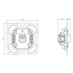Механизм розетки RJ45 одиночная cat.6/ClassE-8, серия DB
