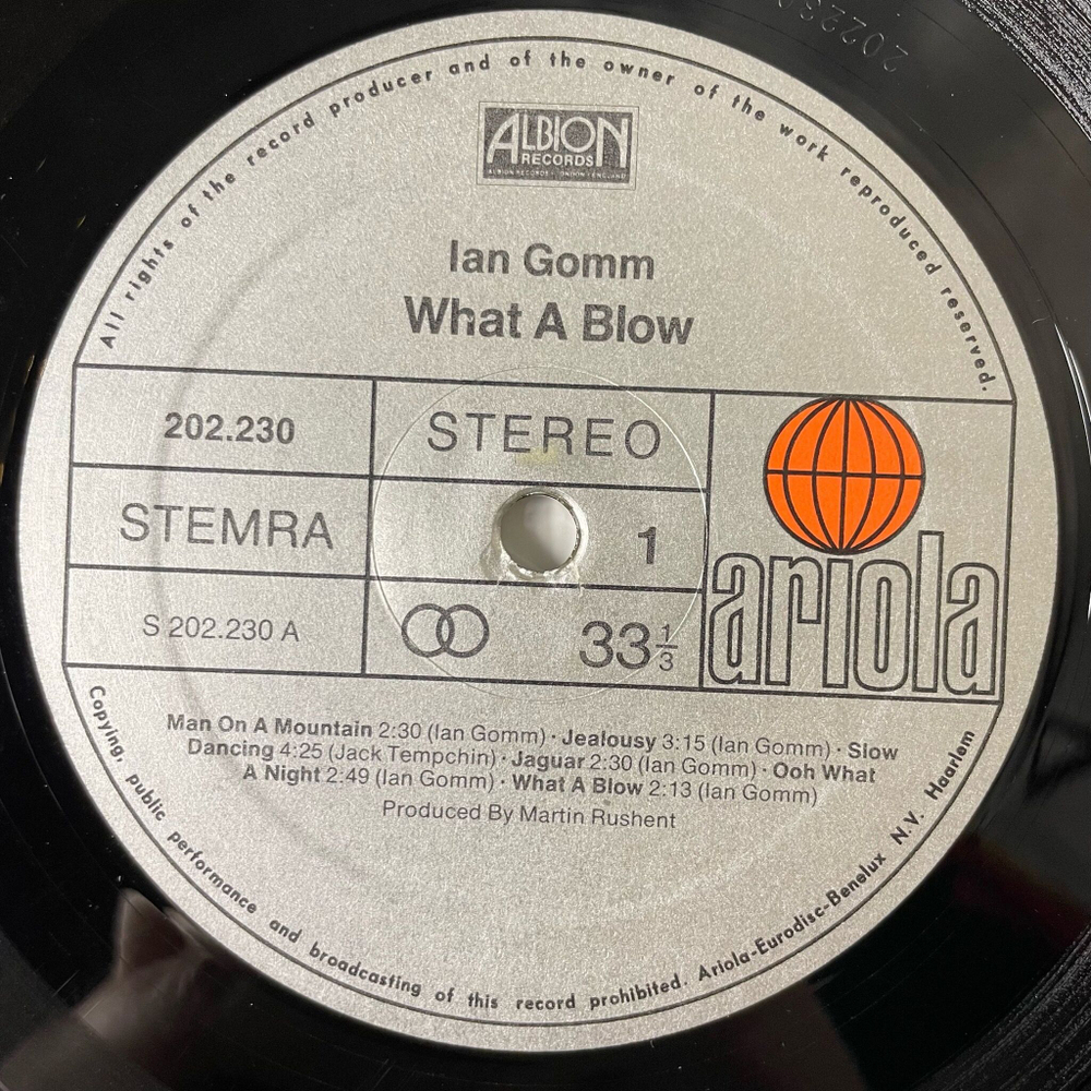 Винтажная виниловая пластинка LP Ian Gomm What A Blow (Holland 1980)