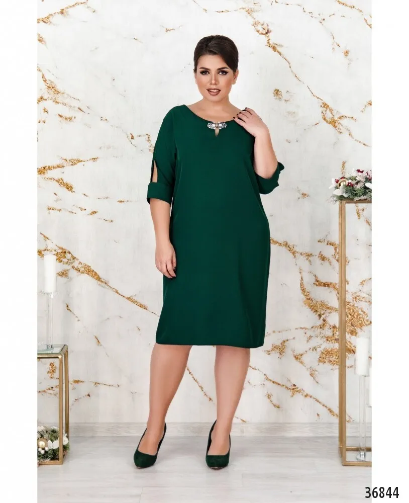 Платье 3132-В-темно-зеленый Minova