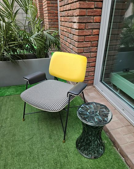 Кресло Bauhaus металл, ткань, велюр