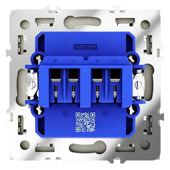Розетка акустическая встраиваемая VOLTUM S70 4-местная, (шелк) vls060304