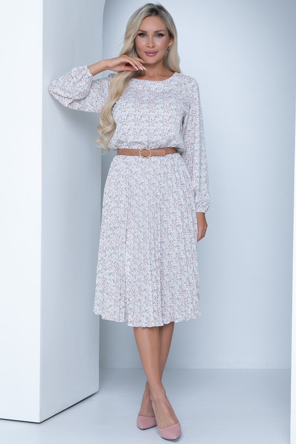 Платье Эмили хит (гофре, ваниль) Diolche