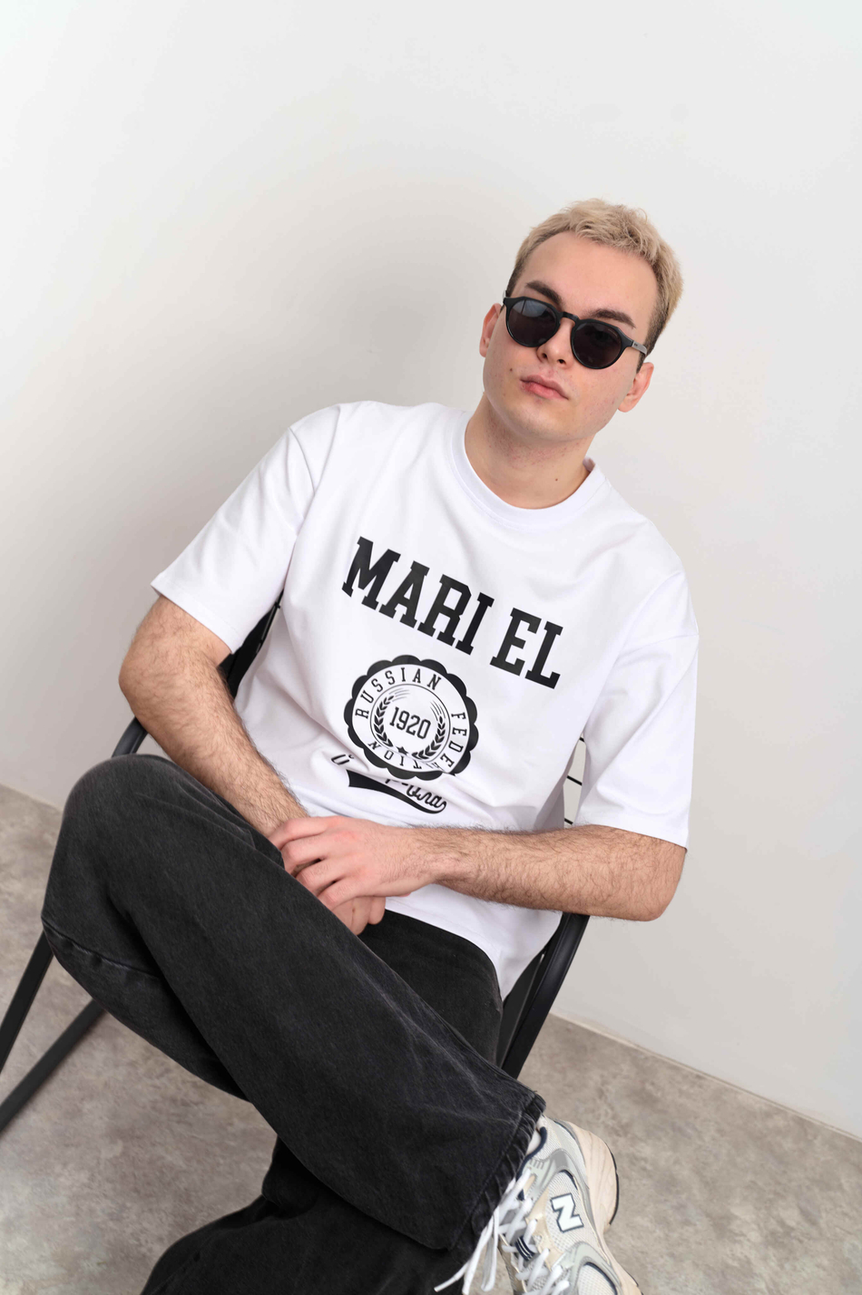 Футболка оверсайз унисекс " MARI EL" синий