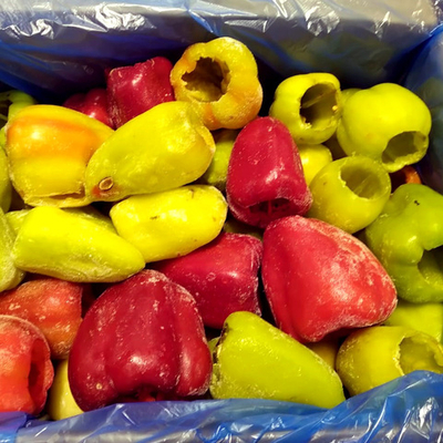 Перец болгарский целый Меланж замороженный / Коробка 7кг