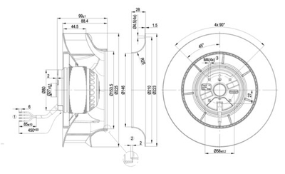Мотор-колесо R2E225-RA92-09