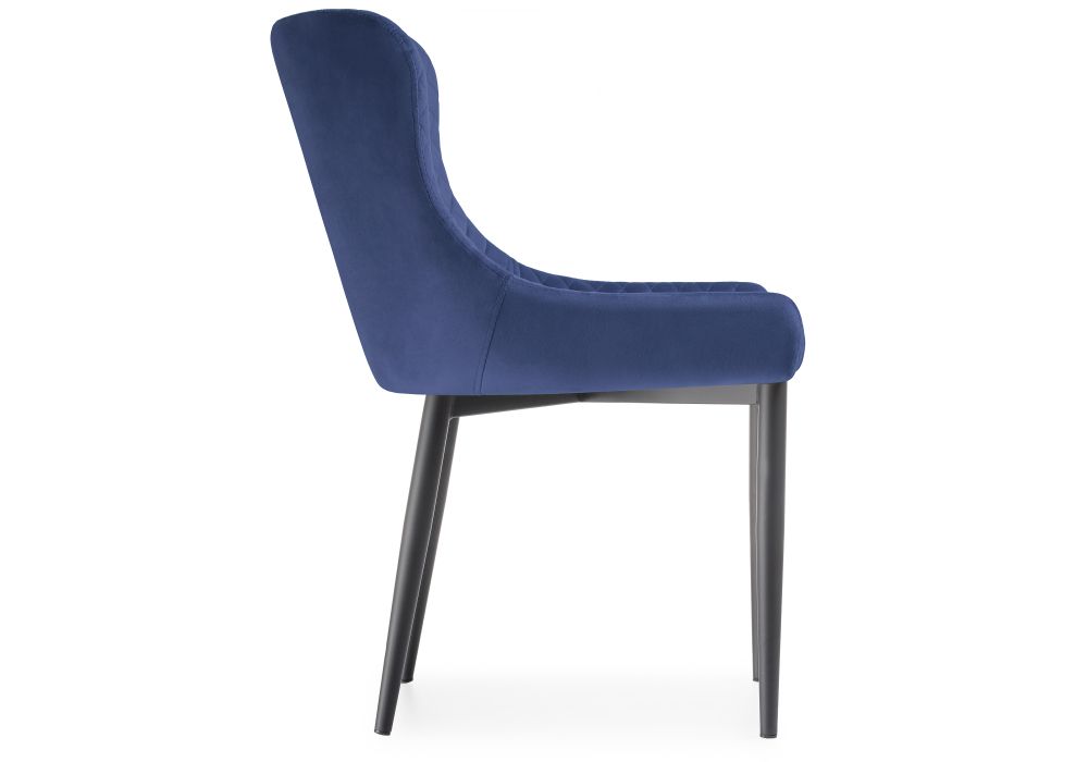 Стул на металлокаркасе Teo dark blue / black