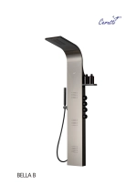 Панель BELLA B душевая из нержавеющей стали с форсунками Ceruttispa CT9254, цвет черный