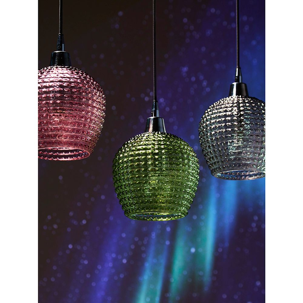 Светильник подвесной каскадный Aurora, 65х18 см, сливовый/зеленый/серый