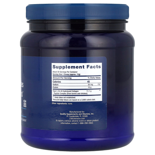 Life Extension, пептиды коллагена для кожи и суставов, 343 г (12 унций)