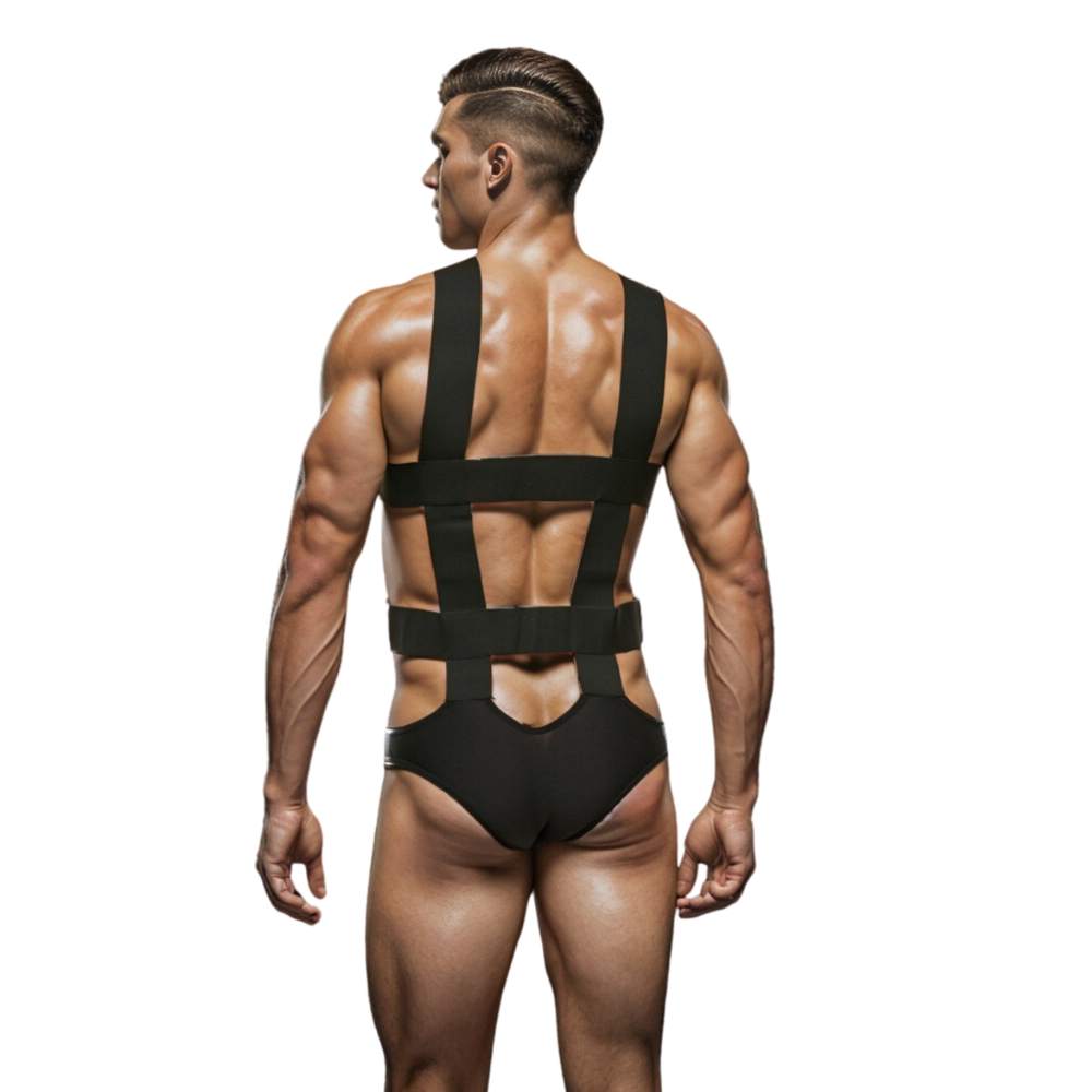 Мужское боди черное LaBlinque LB15755