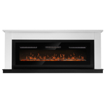 Каминокомплект: Очаг Electrolux Infinity EFP/P-1600ULS N, портал Canto Long белый, черный