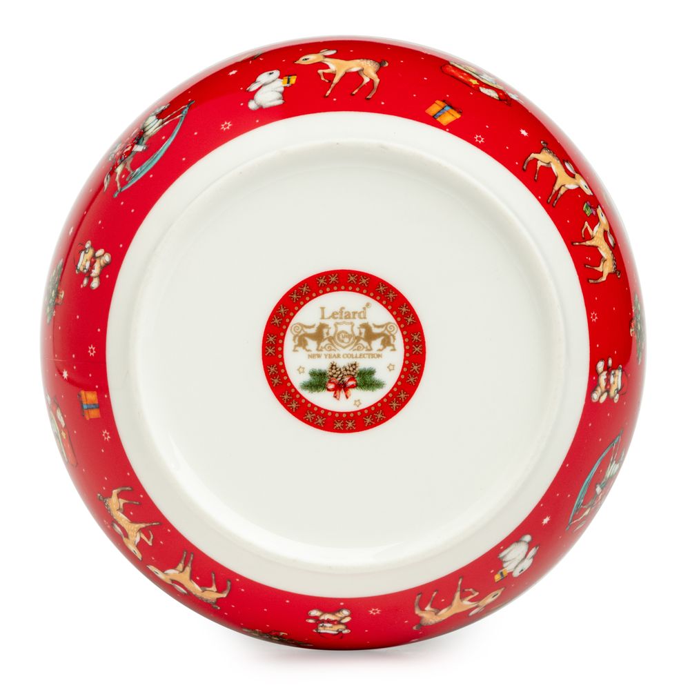 САЛАТНИК LEFARD "ЕЛКА" 15,5*15,5*5 СМ 600 МЛ КРАСНЫЙ (КОР=48ШТ.)