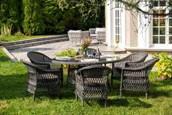 "Эспрессо–150 S" обеденная группа плетеная, цвет графит