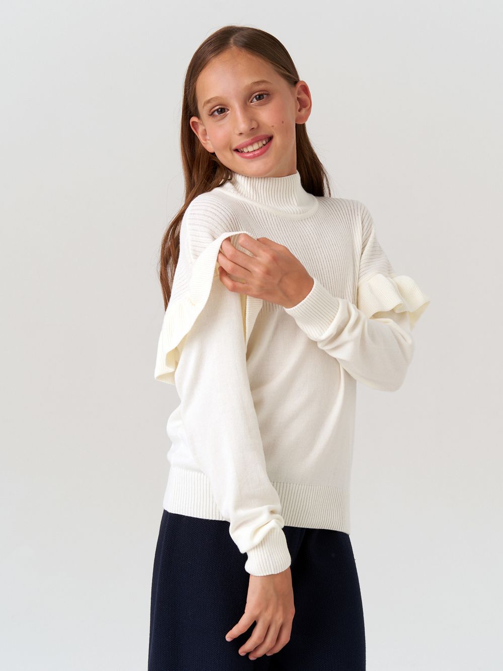 Джемпер для девочки AT244 молочный