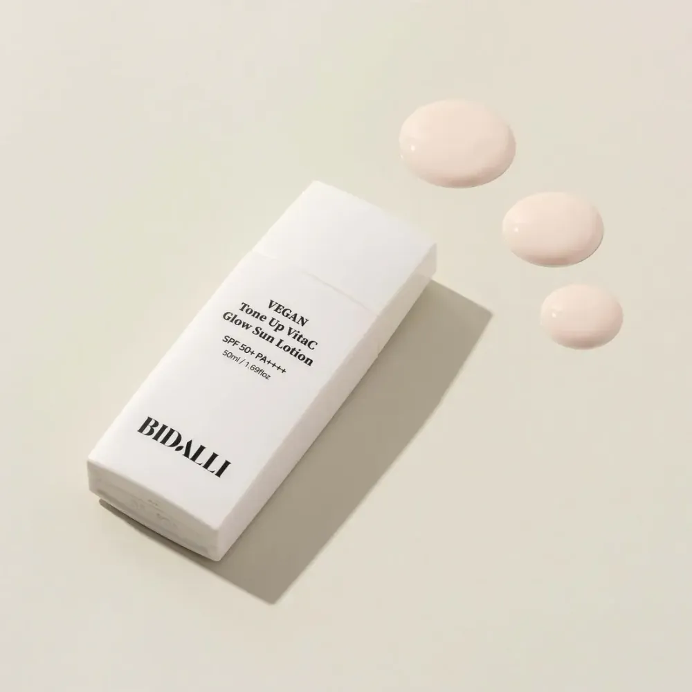 Солнцезащитный лосьон BIDALLI Vegan Tone Up Vita-C Glow Sun Lotion SPF50+ 50 мл
