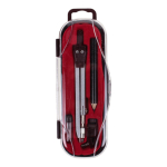 Циркуль 2в1: стержни и насадка под карандаш в наборе, пластиковый футляр