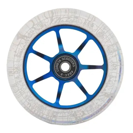 Колеса д/сам. Комета Старт Прозрачный / Синий хром