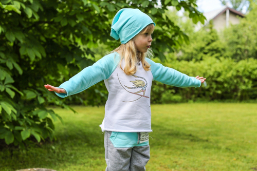 Кофта с молнией на спине детская с принтом