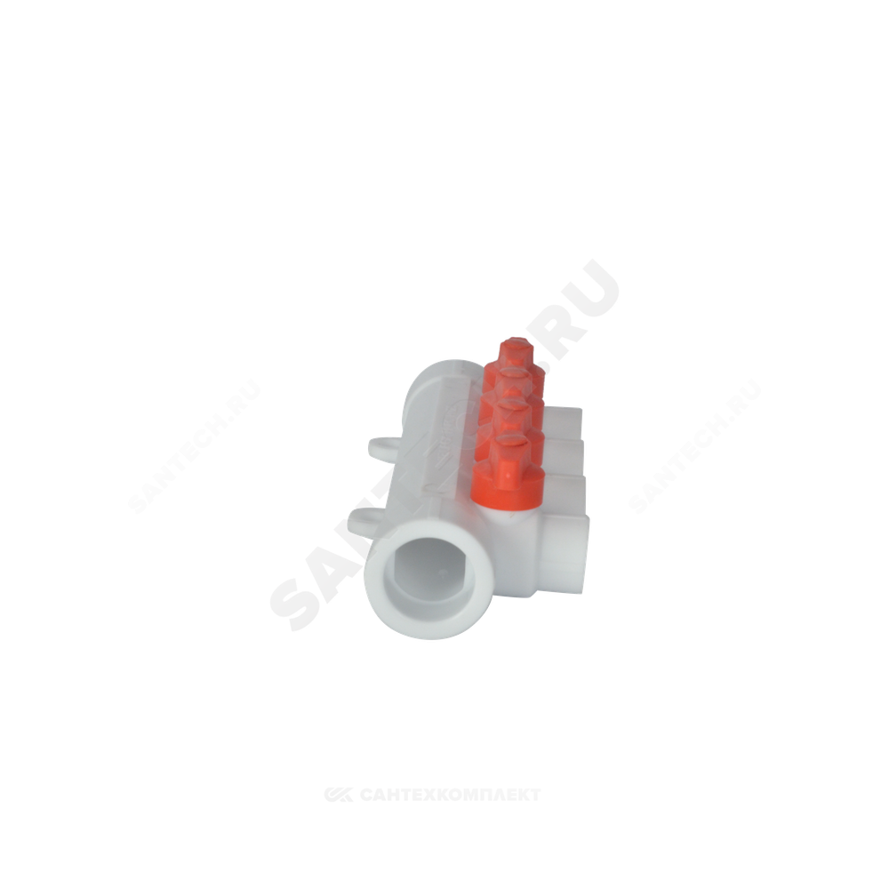 Коллектор PP-R белый Дн 32х20 на 4 выхода с кранами VALFEX 101133204